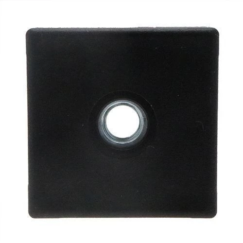 M8 x 40mm x 40mm - Square Threaded Tube Insert - Black - LDPE | Vital Parts